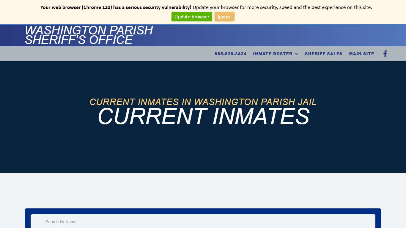 Current Inmates Washington Parish Sheriff's Office