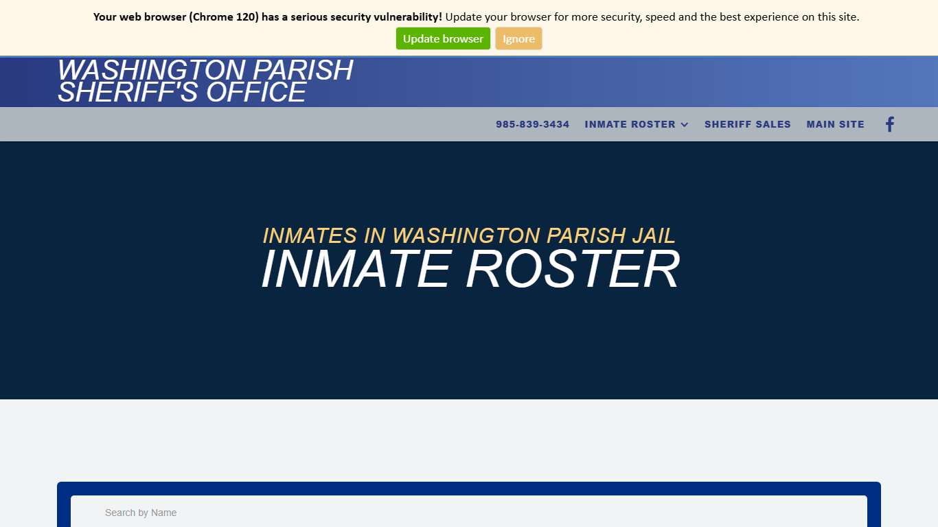 Washington Parish Inmate Roster All Active Records
