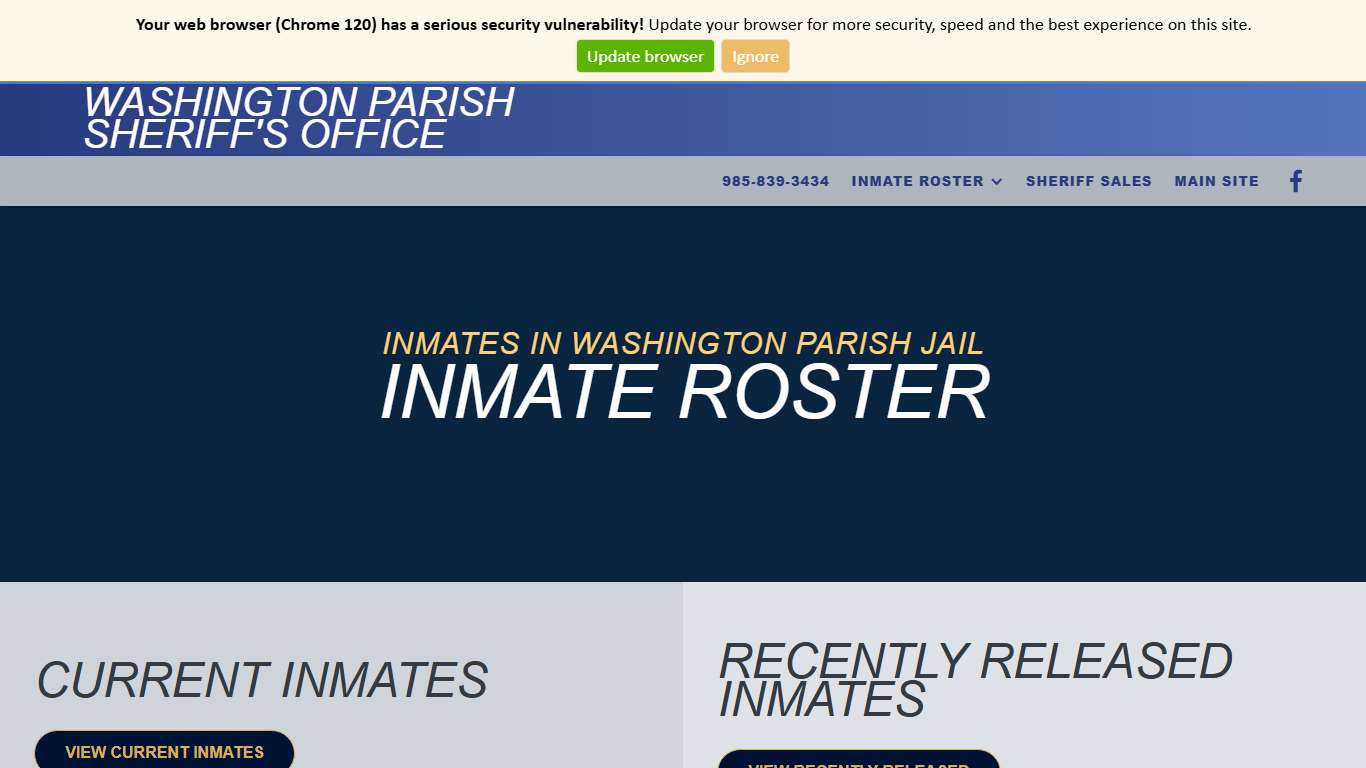 Washington Parish Inmate Roster Current and Released Inmates and Information
